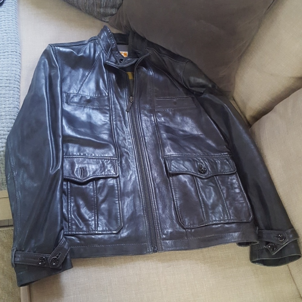 Hugo Boss authentic Lamb Skin Leather Jacket